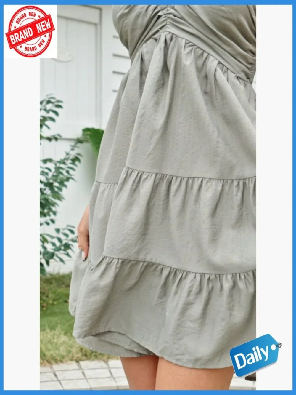 Halter Backless Mini Sundress Flowy Ruffle Cami Dress Summer Beach